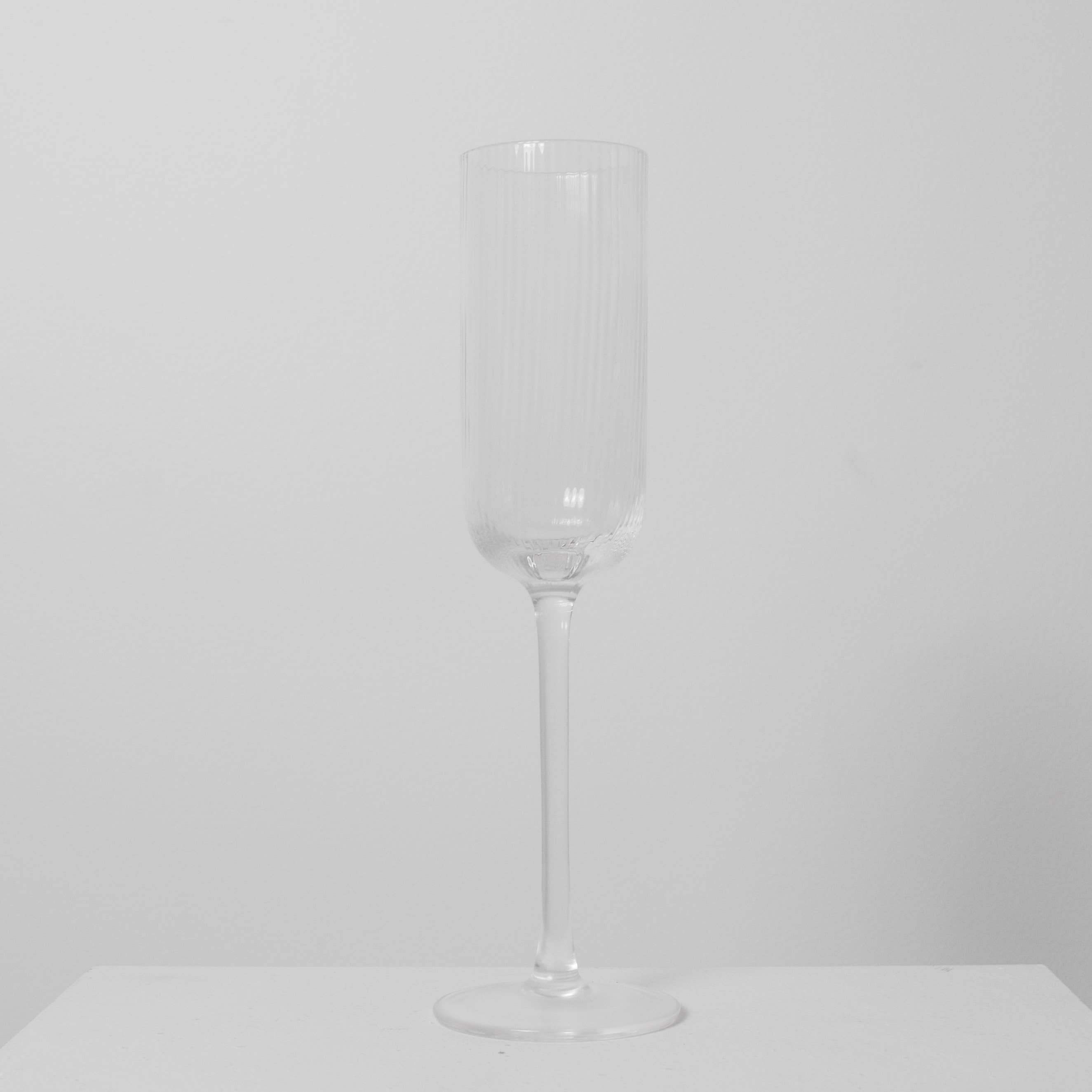 Atticus Ribbed Champagne Glass (s4)