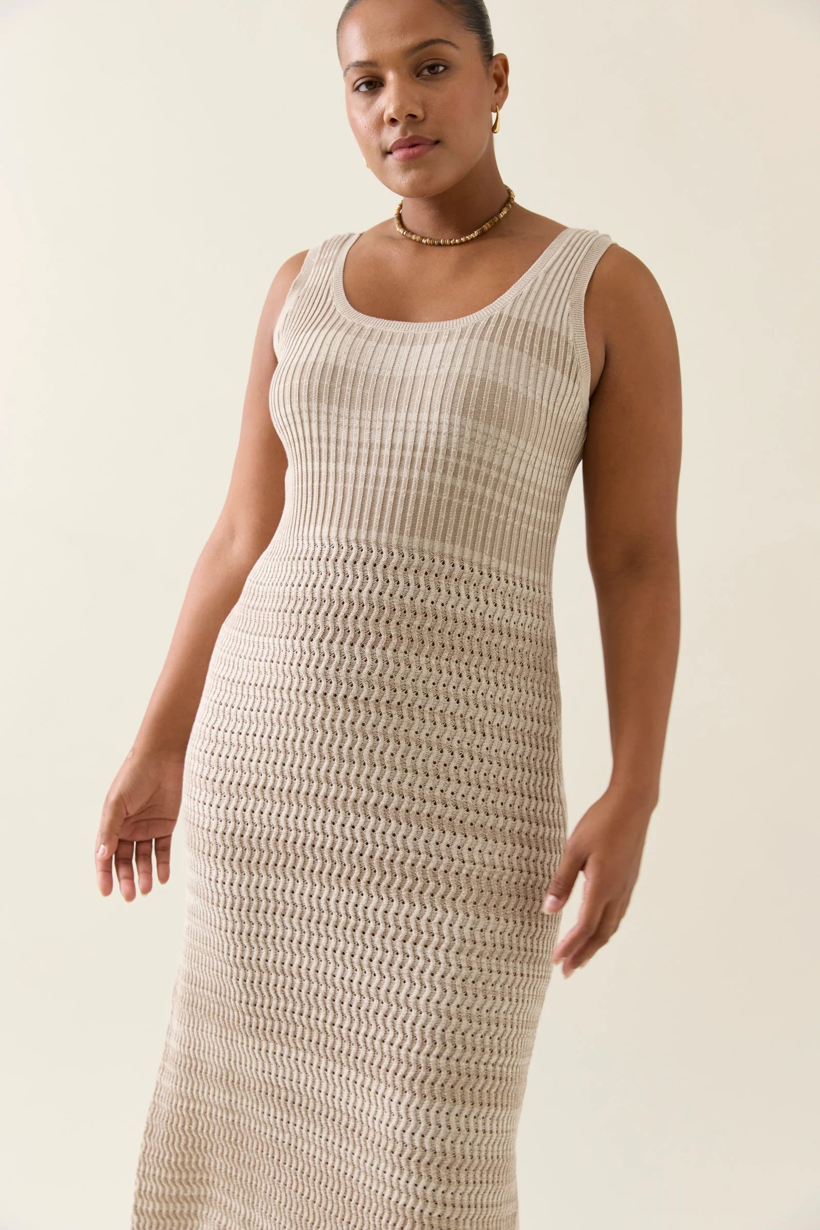 Ida Knit Dress- Canvas