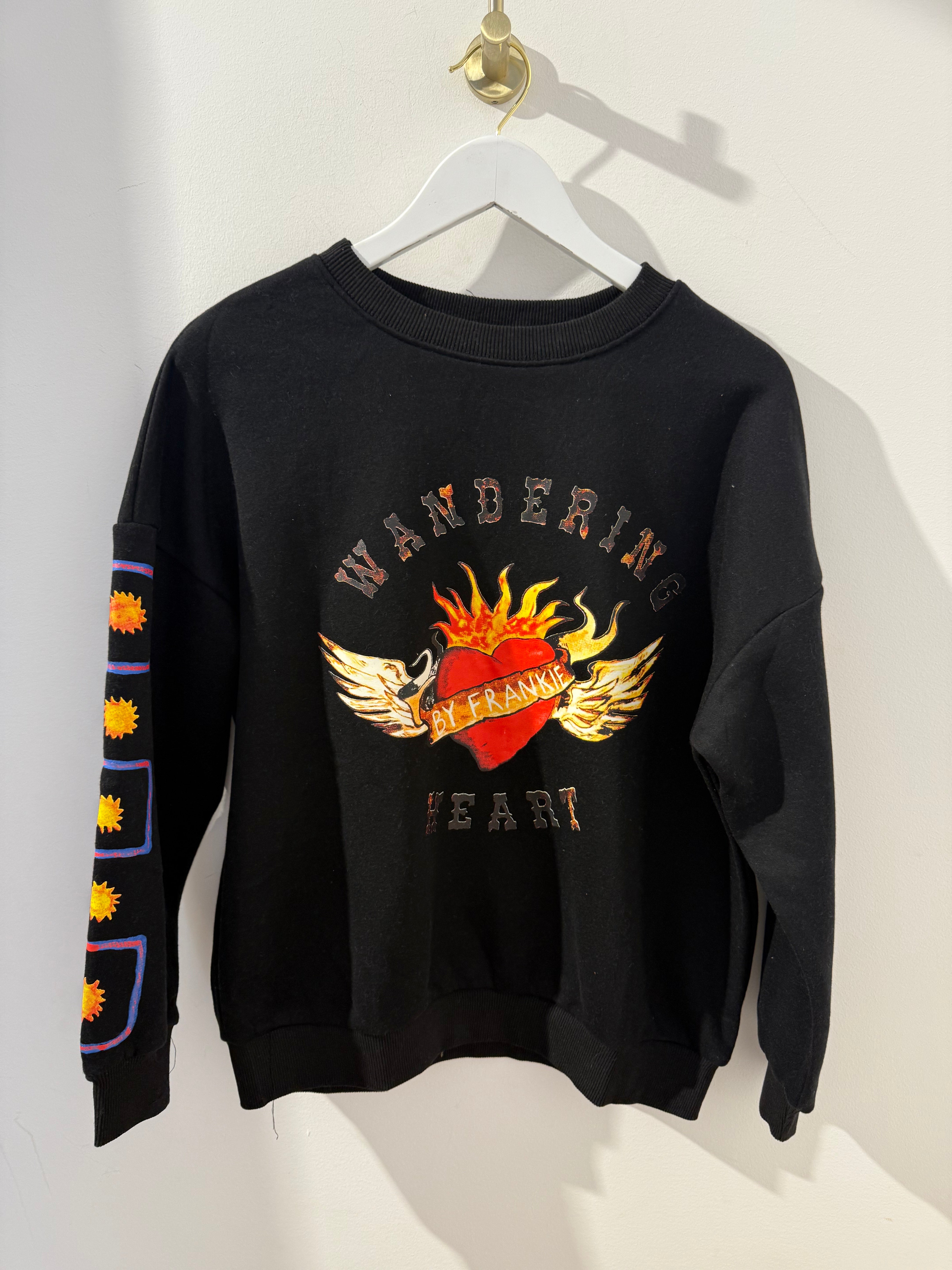 Black Wandering Heart Jumper
