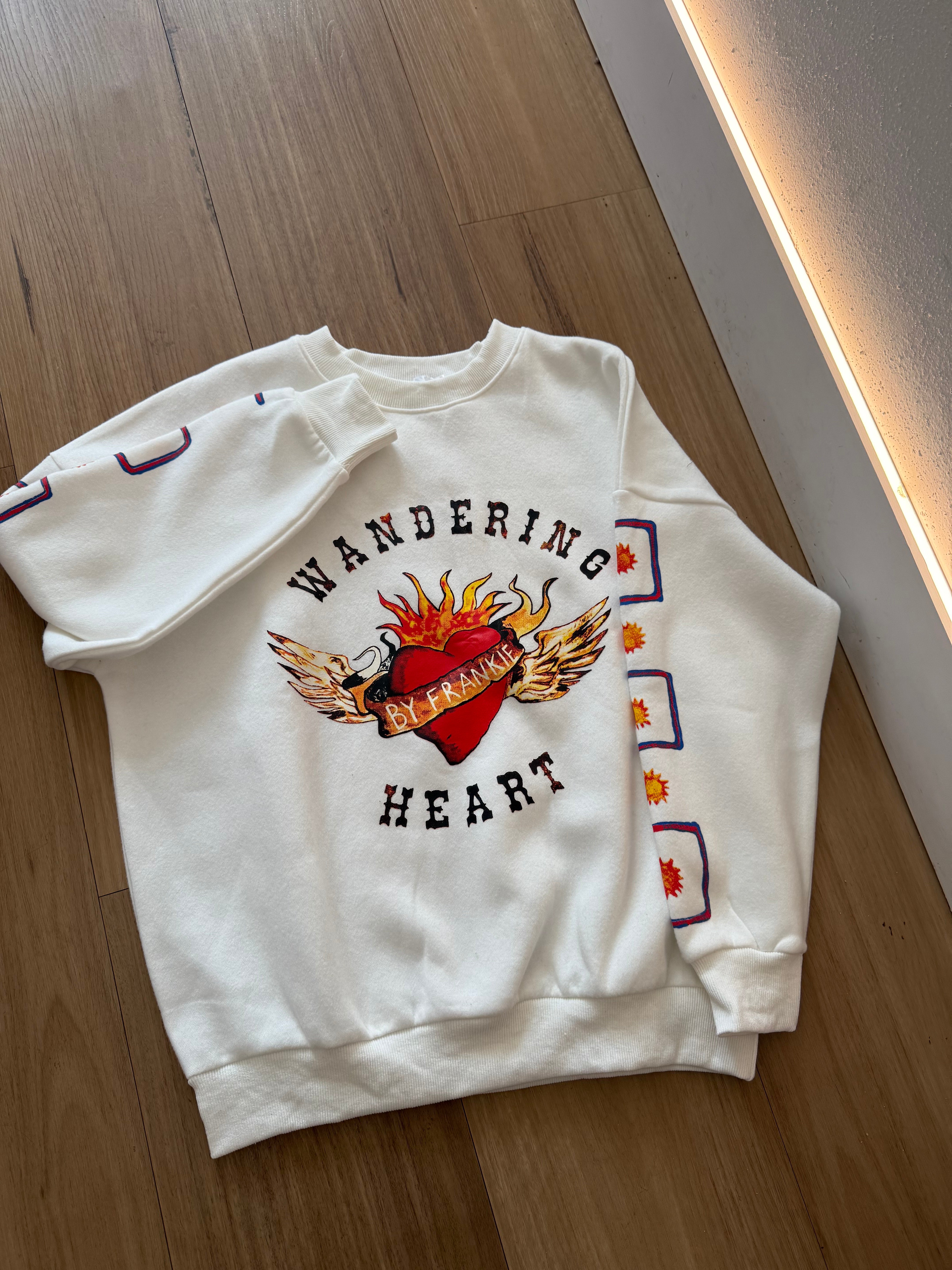 White Wandering Heart Jumper