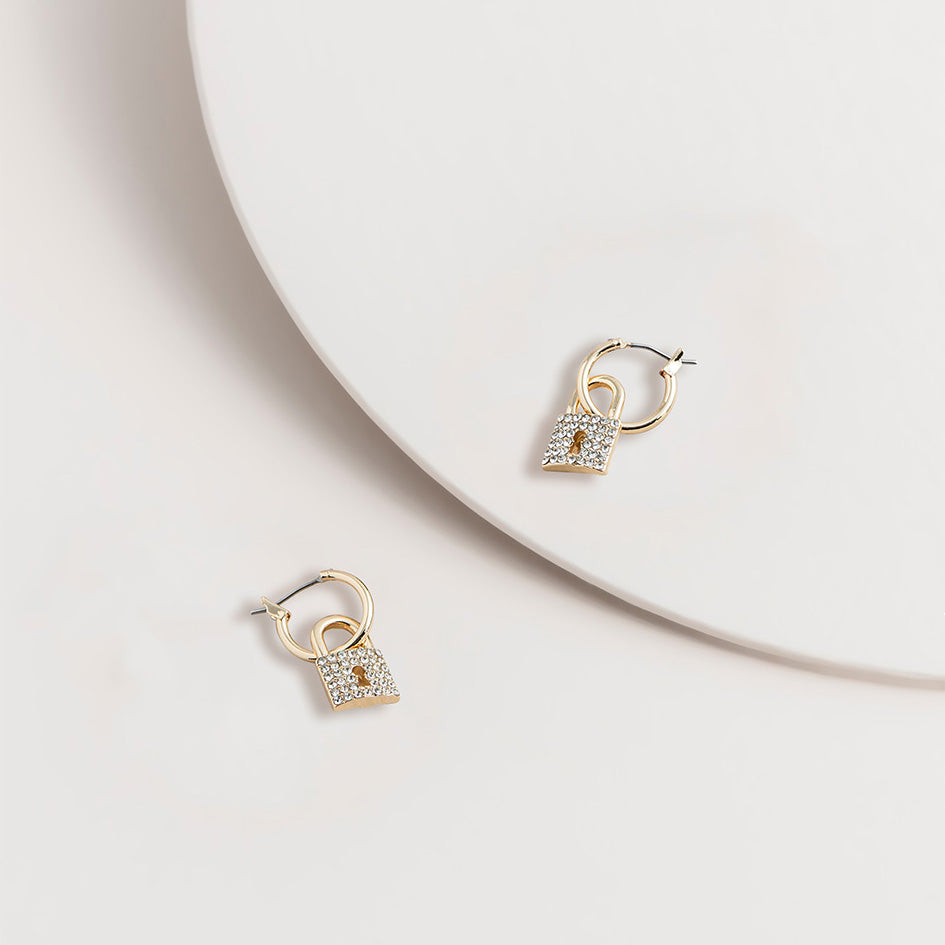 Crystal Lock Hoops