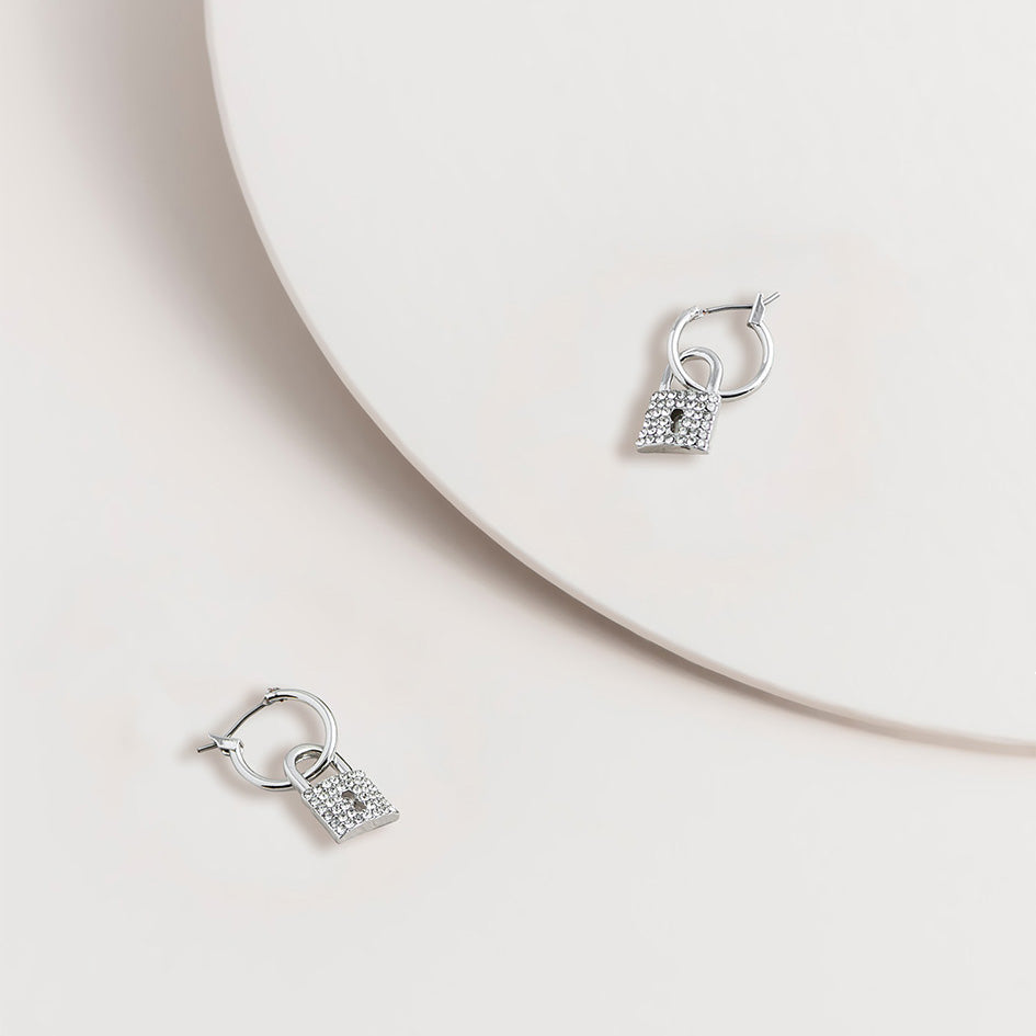 Crystal Lock Hoops