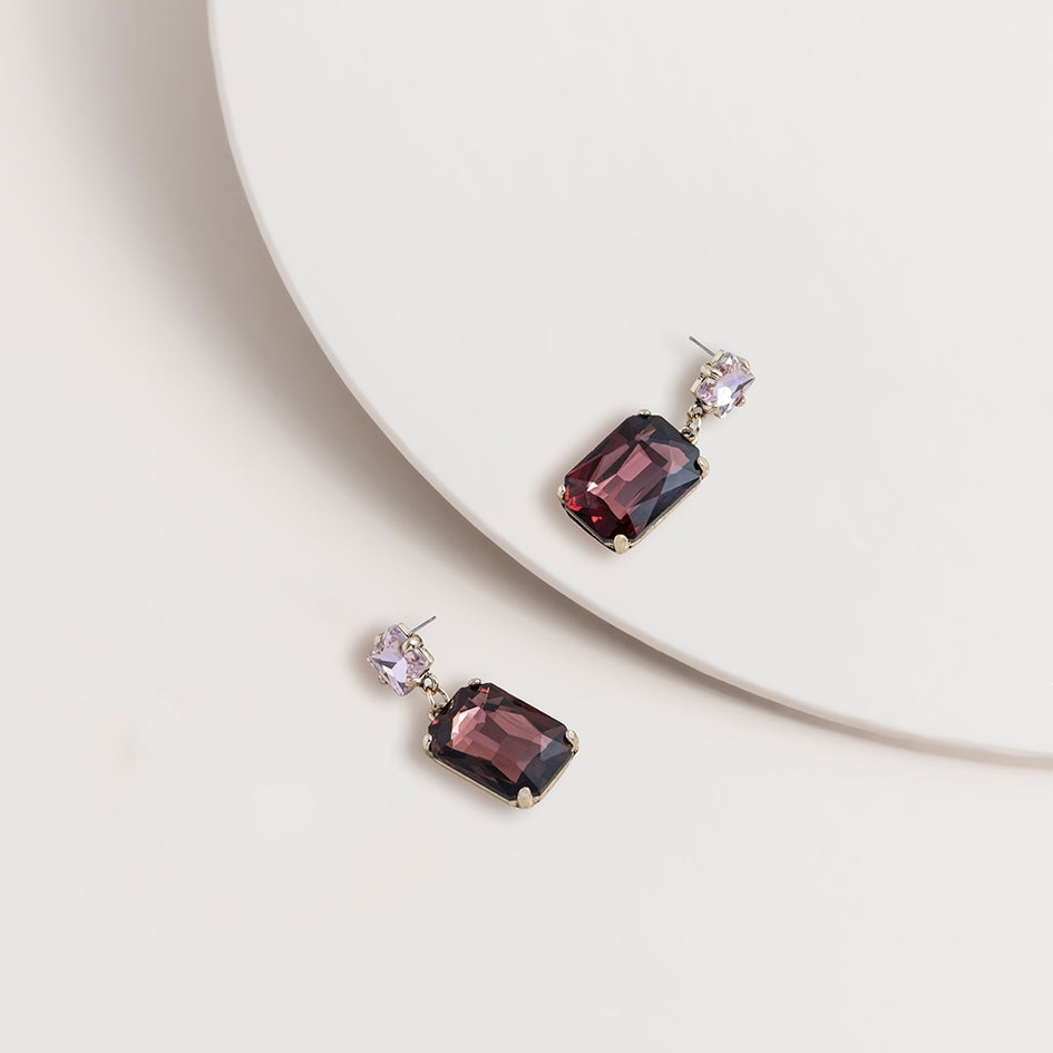 2 Tone Vintage Gem Earrings