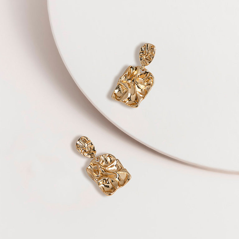 Crinkle Statement Post Earrings