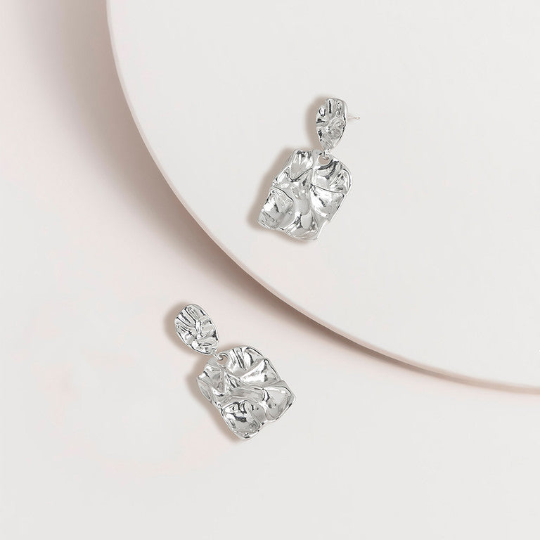 Crinkle Statement Post Earrings