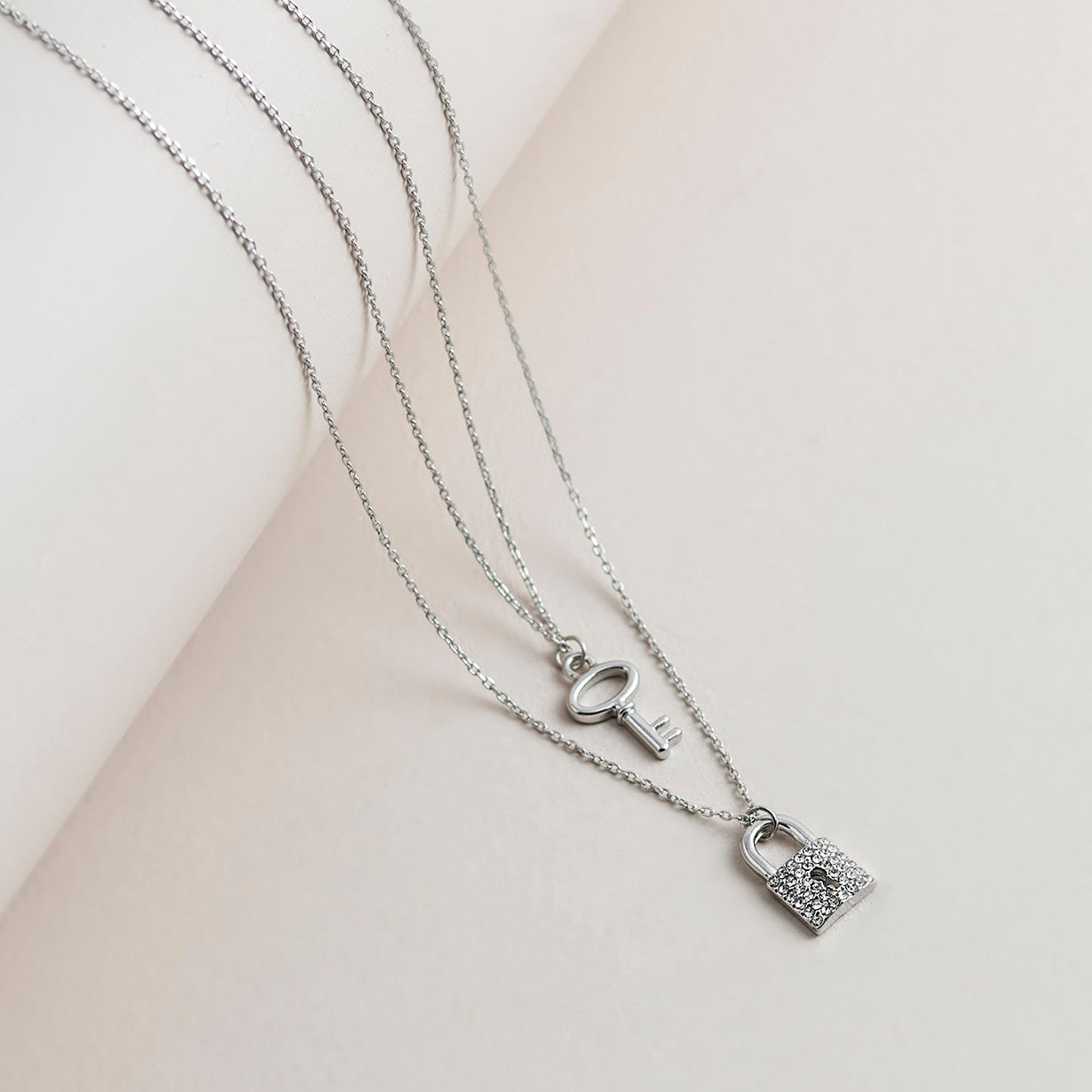 Lock and Key Pendant Necklace