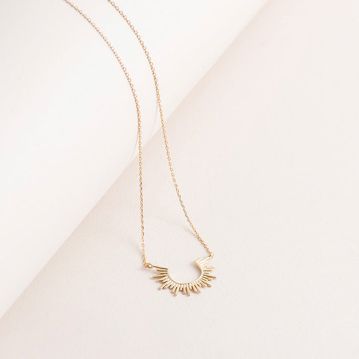 Half Sun Pendant Necklace