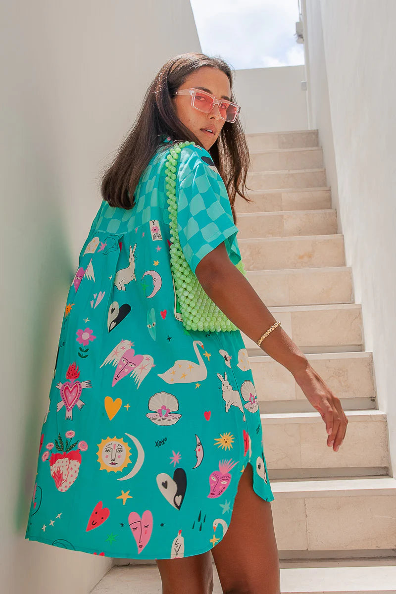 Ying Yang Shirt Dress