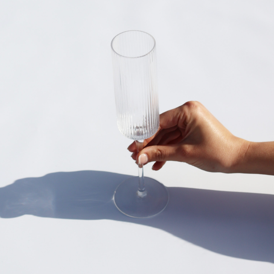 Atticus Ribbed Champagne Glass (s4)