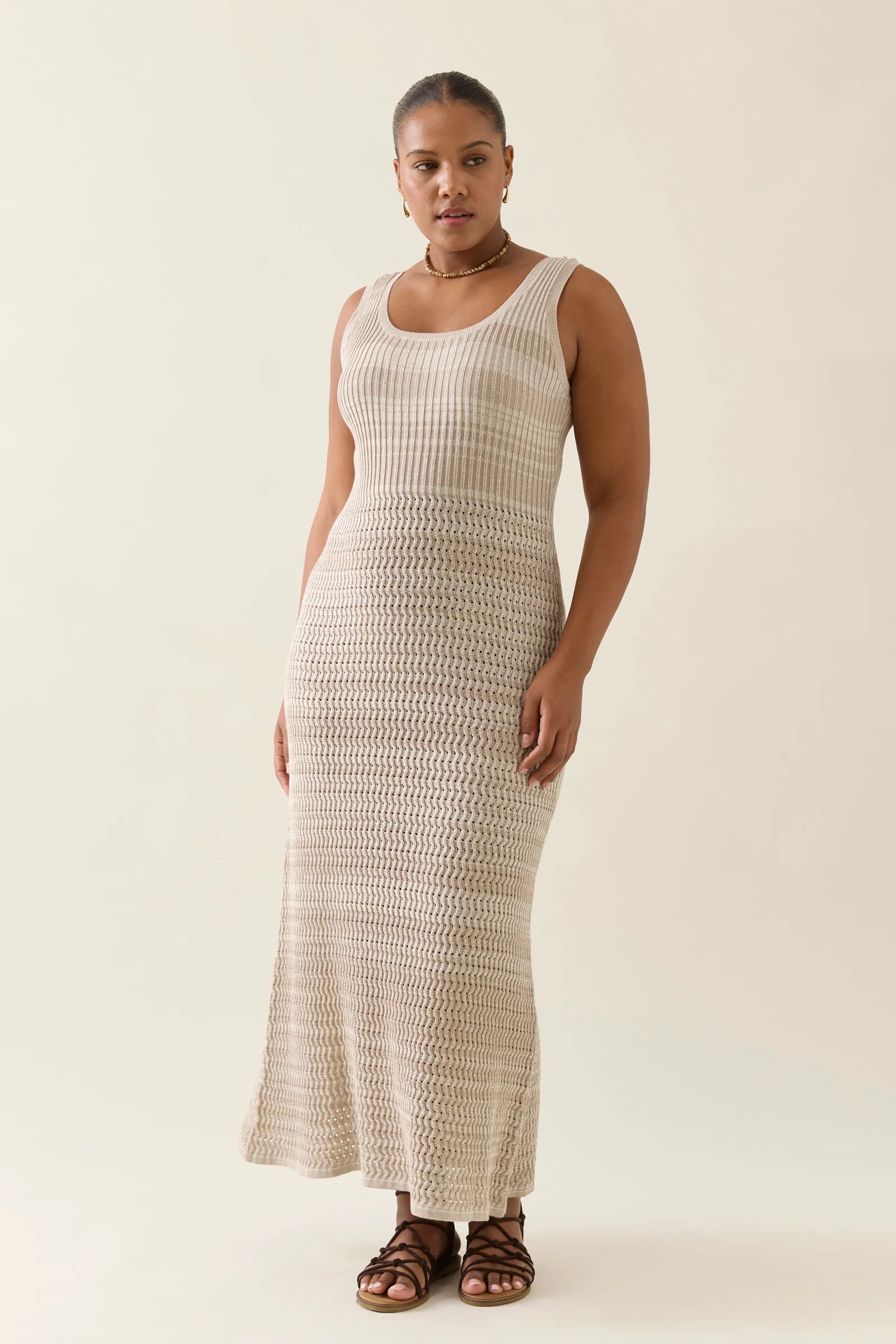 Ida Knit Dress- Canvas