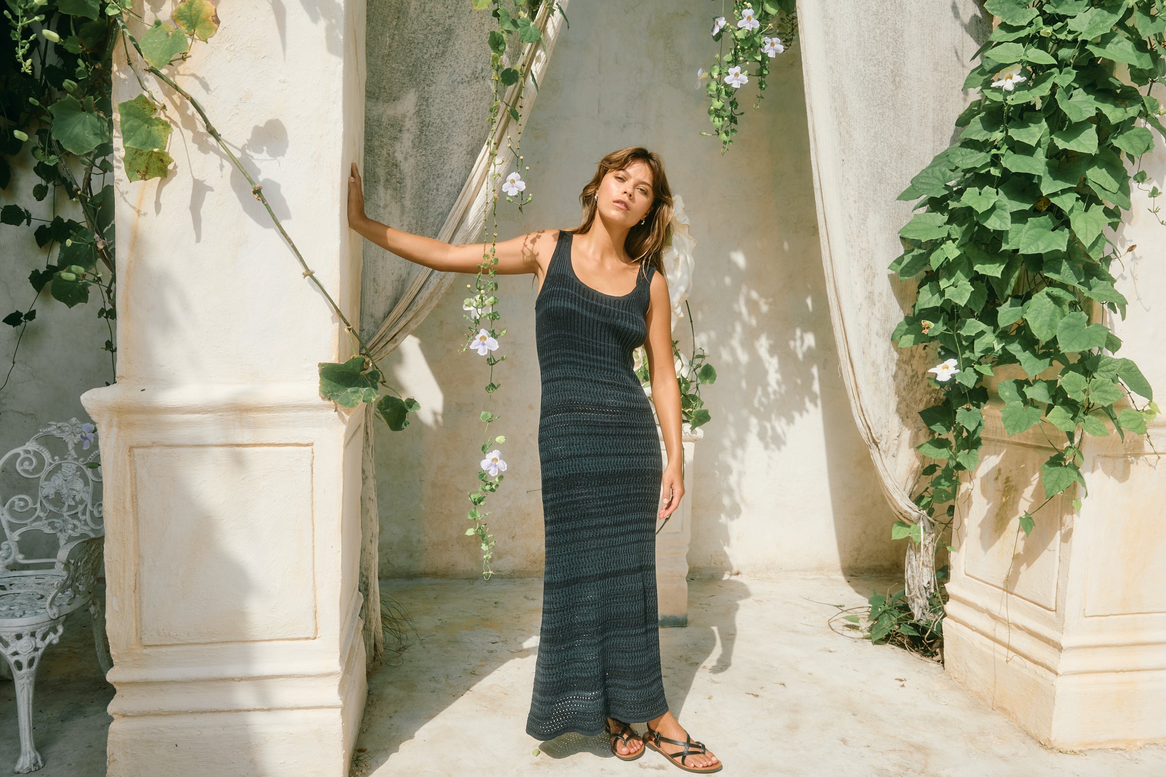 Ida Knit Dress- Navy