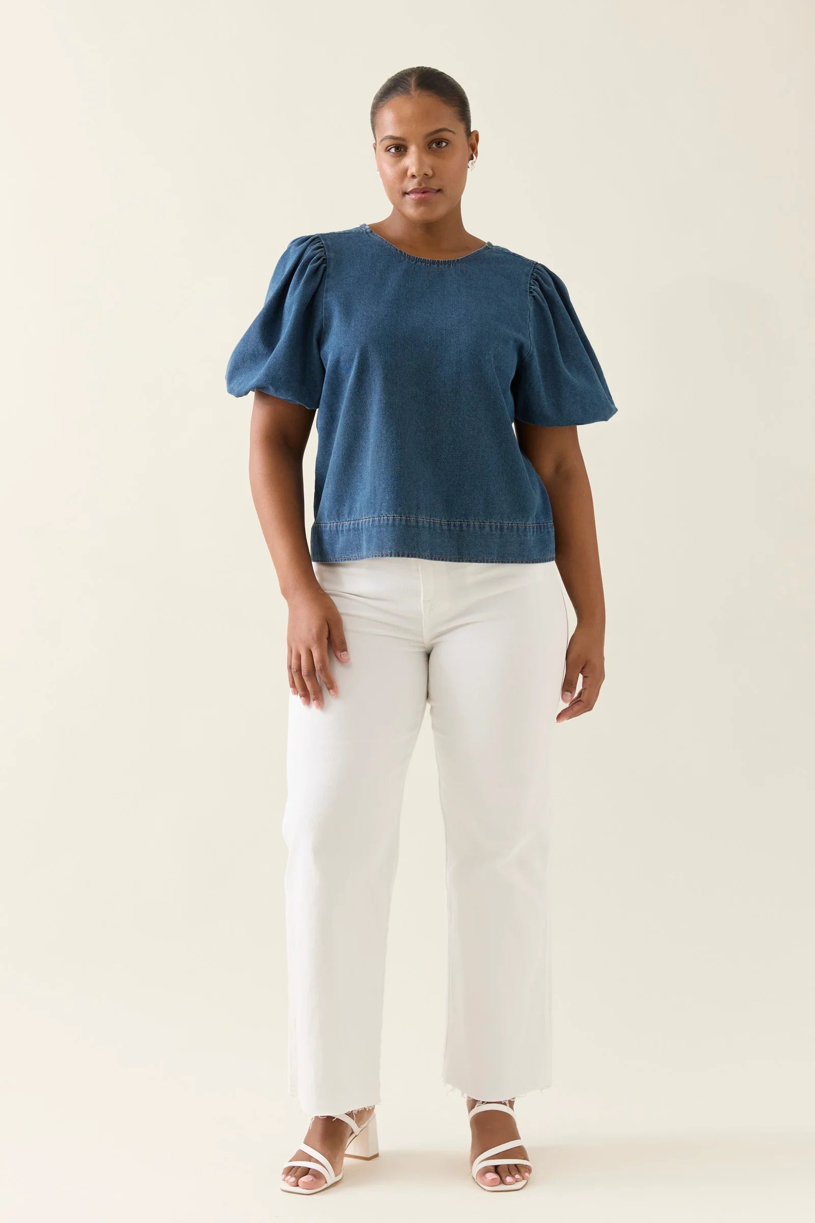 Sofie Denim Top- Drift