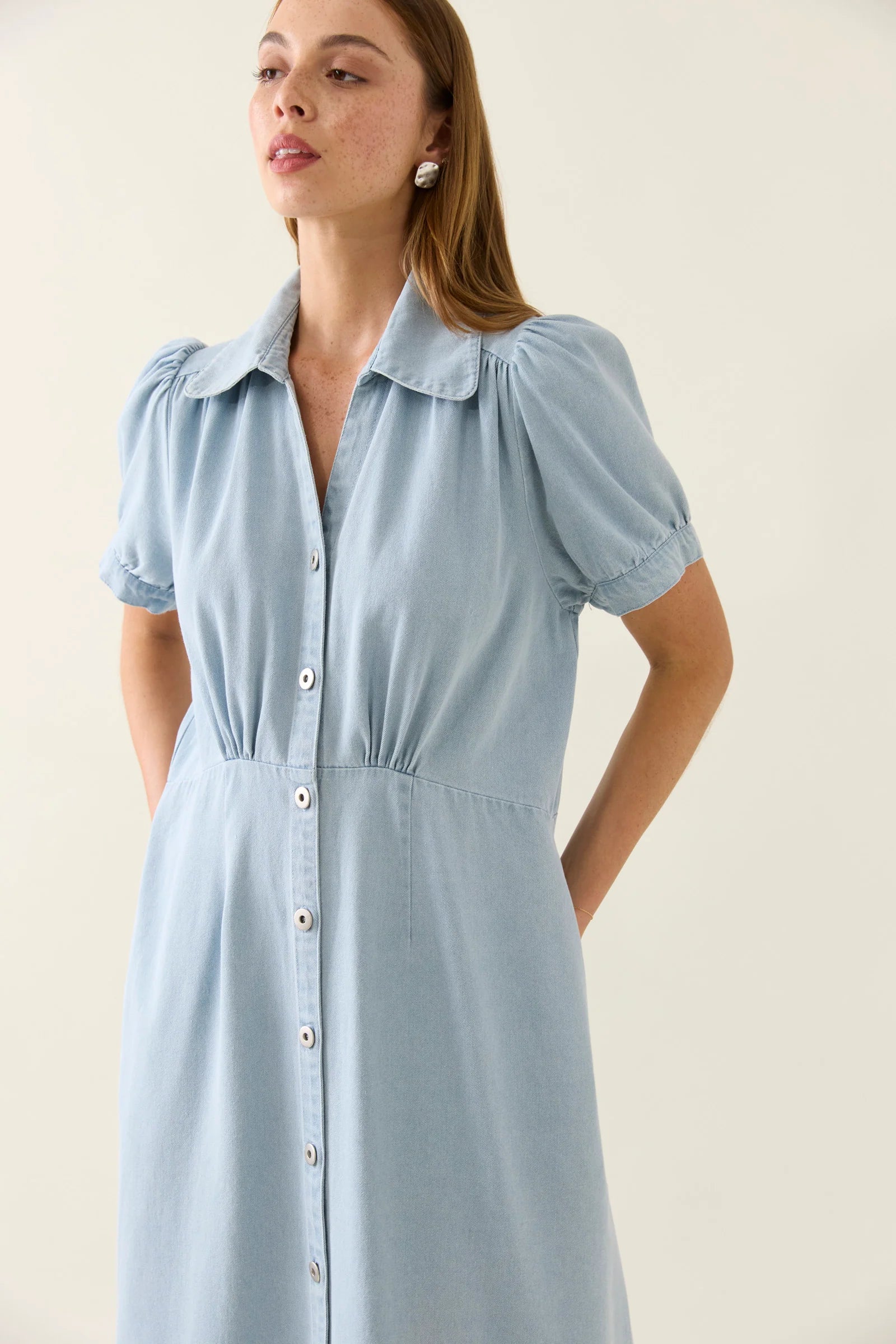 Sofie Denim Maxi- Sky