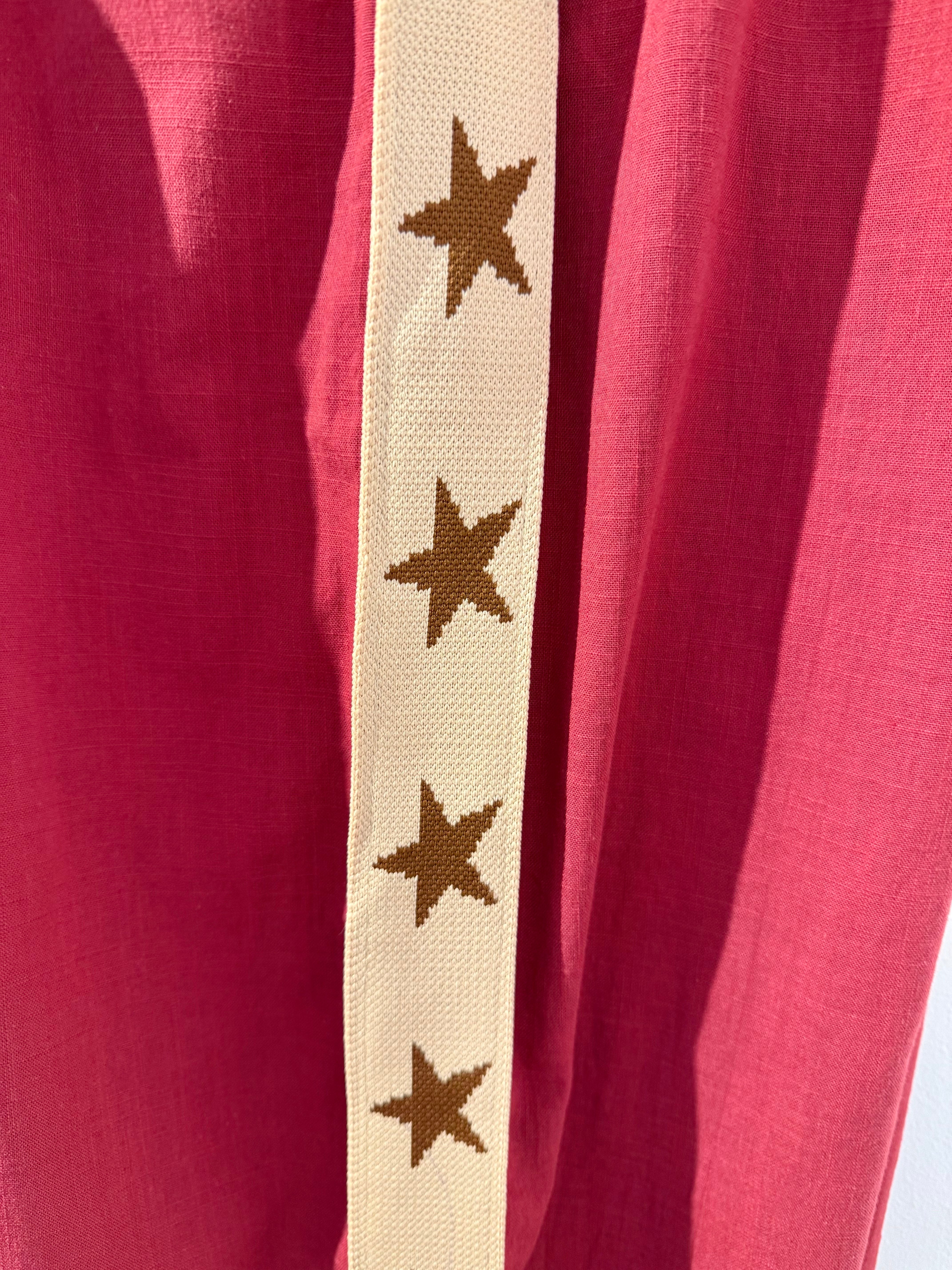 Burgundy Star Racer Pants