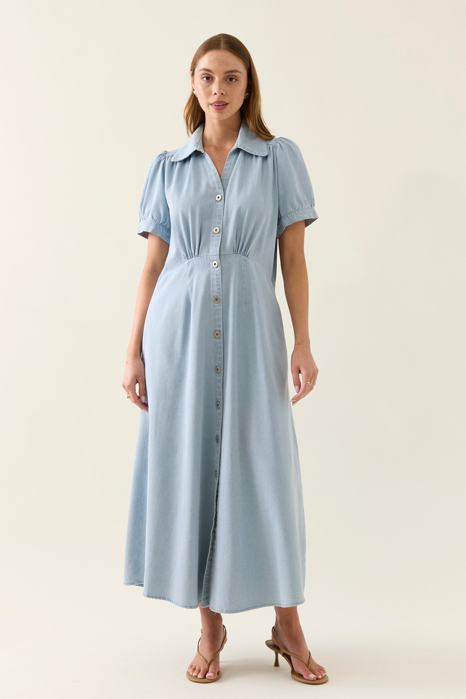 Sofie Denim Maxi- Sky