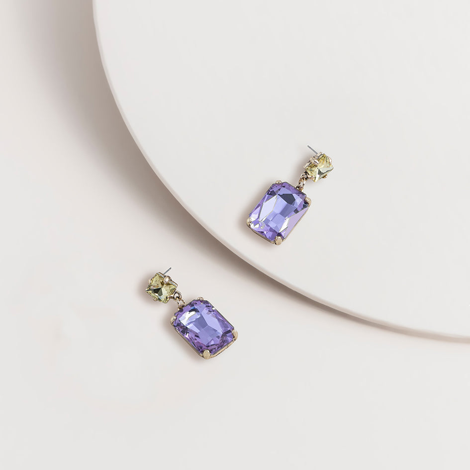 2 Tone Vintage Gem Earrings